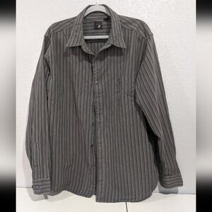 Mens Modern Long Sleeve Shirt Businesscasual Grey Preppy Academia Gift